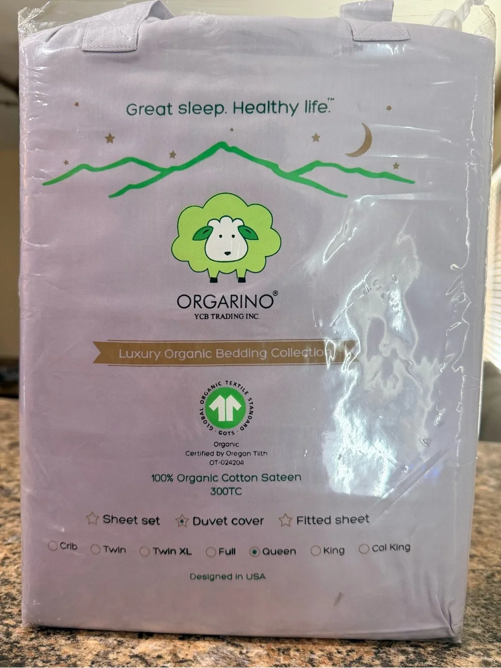 NWT Orgarino Queen Duvet 100% organic cotton Sateen luxury Bedding Collection